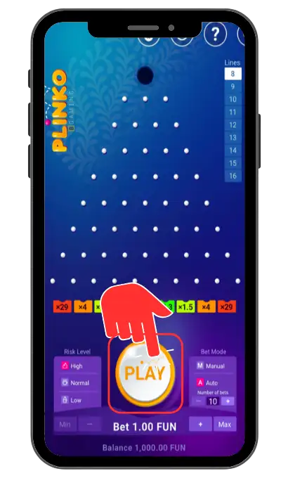 Select your risk level: low, medium or high