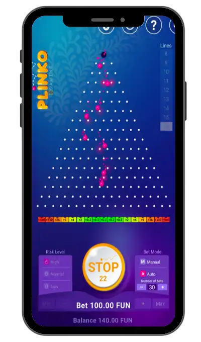 Set the bet amount or min/max bet and press Play